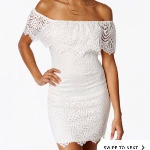 Material girl white lace bodycon dress